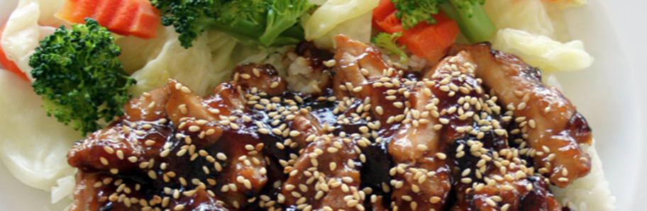 Chicken Teriyaki with Rice & Steamed Veggies